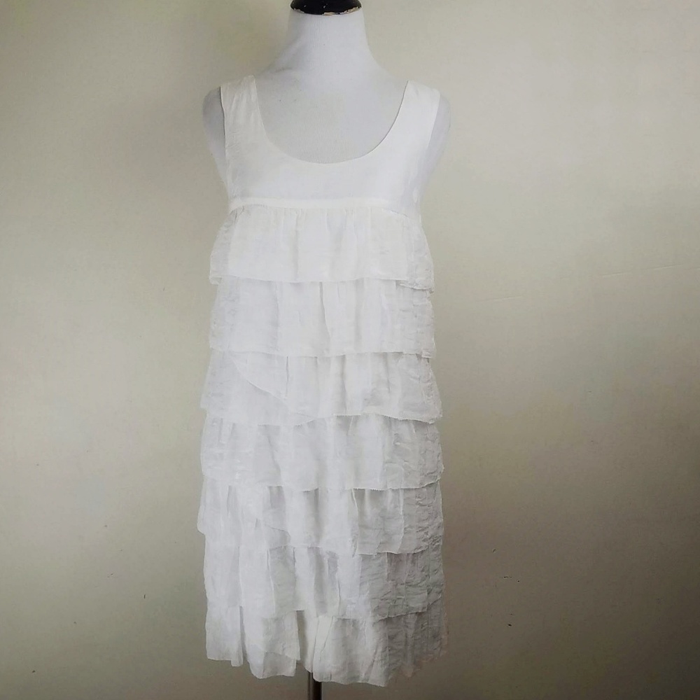 Ali Ro White Flutter Ruffle Dress - Picture 2 of 6